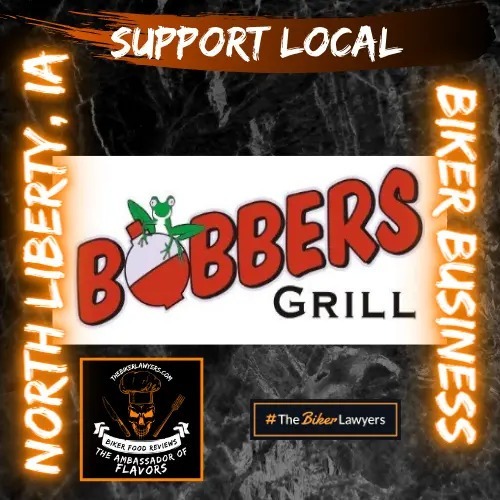 Image of the Biker-friendly business badge for Bobbers Grill