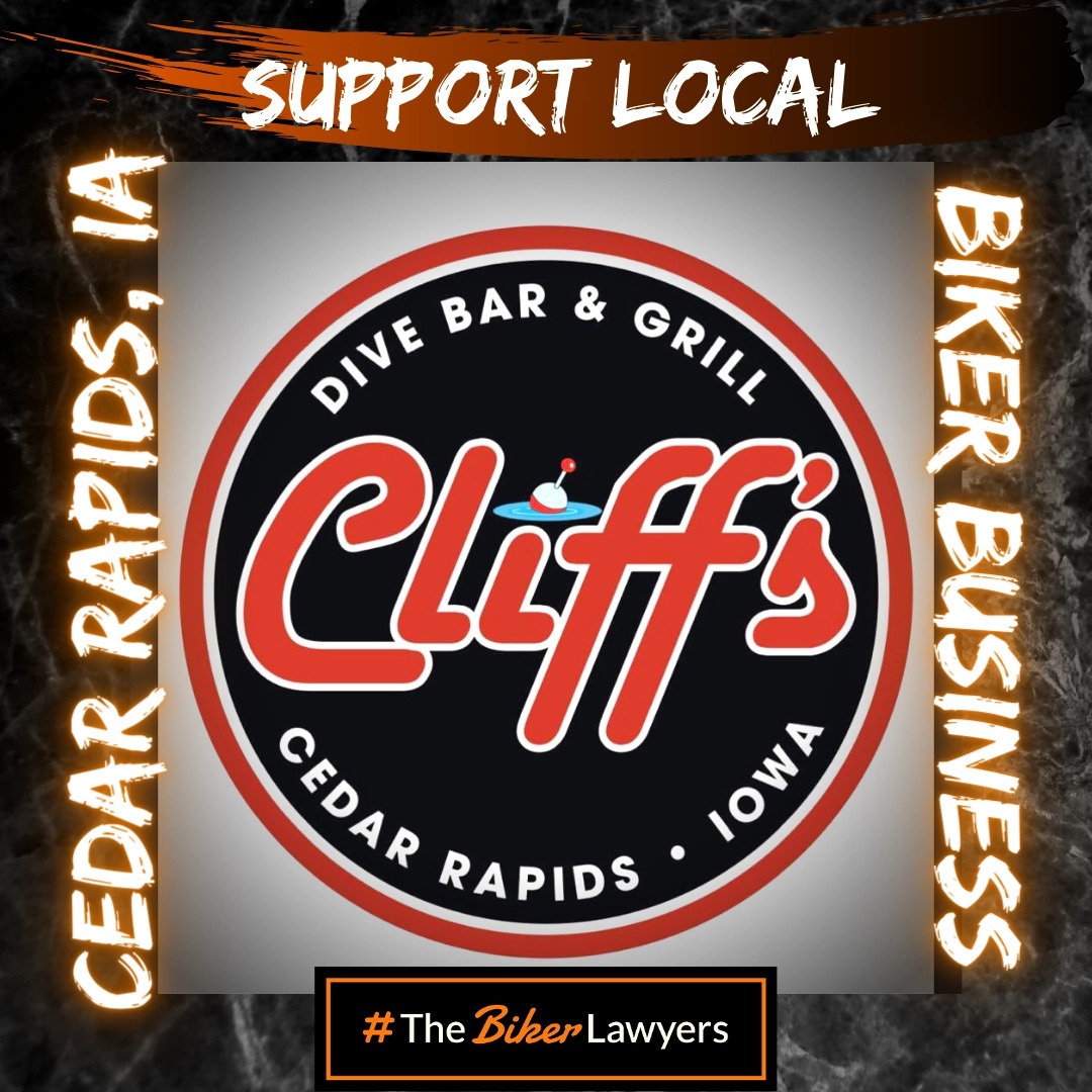 Biker Friendly Business Badge for Cliff's Dive Bar in Cedar Rapids, Iowa
