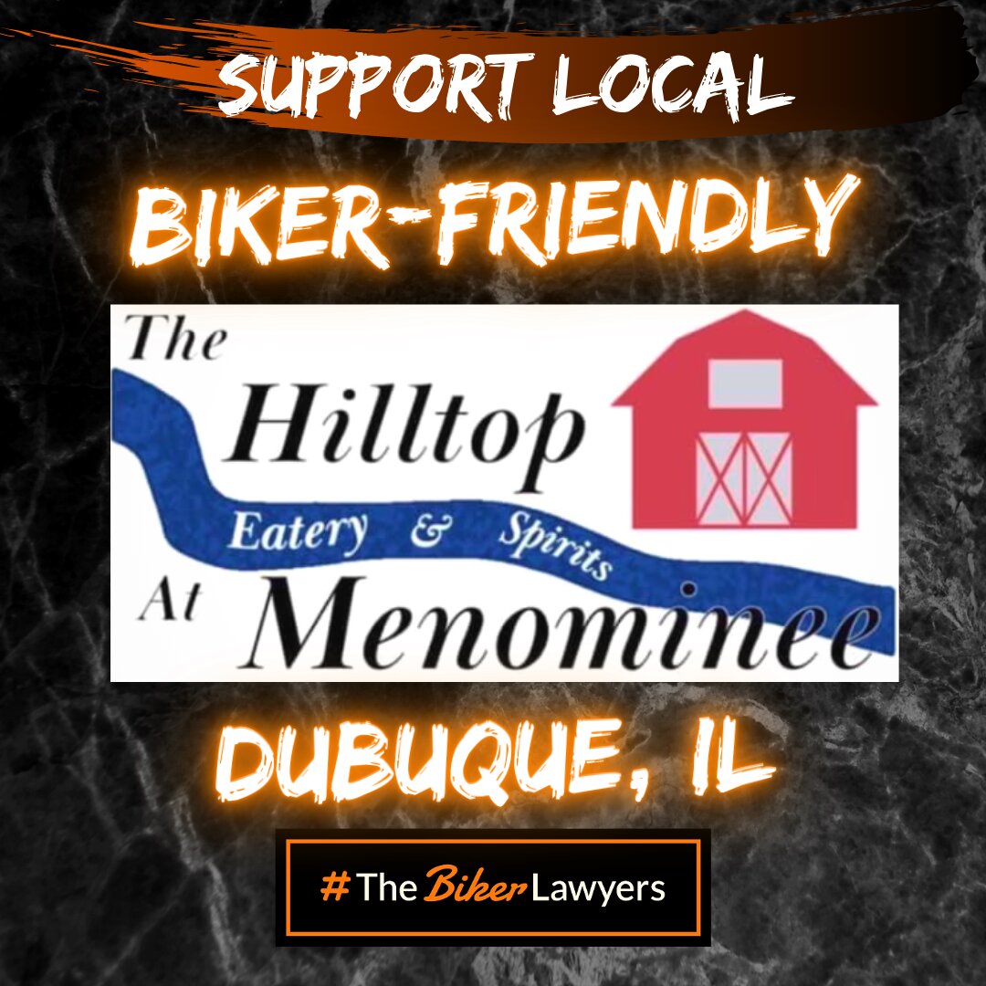 Biker-Friendly Business badge for The Hilltop at Menominee