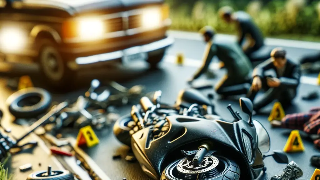 Photo of a model depicting a crash scene