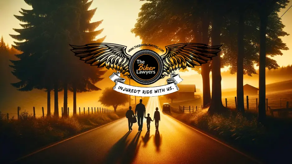 Image of a family walking into the sunset as they head down the road to recovery.