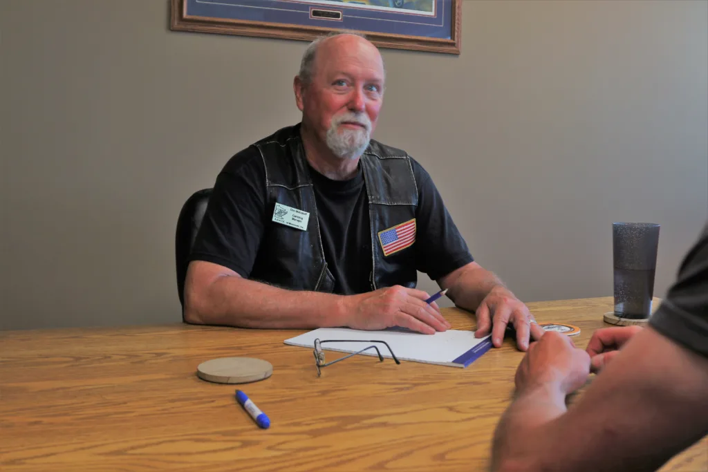 Personal Injury Lawyer Dan Matzdorff meets with a client for a free consultation