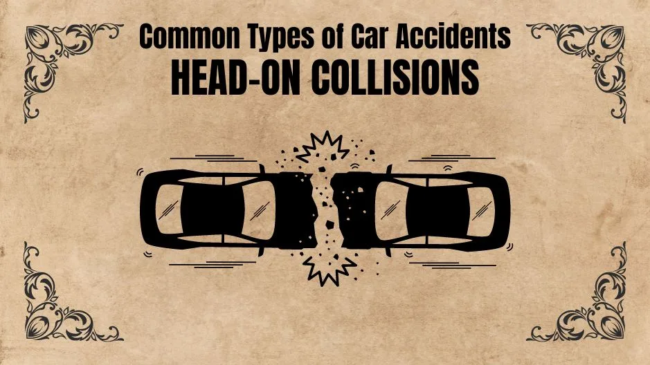 Image illustration by The Biker Lawyers, an example of a head-on collision
