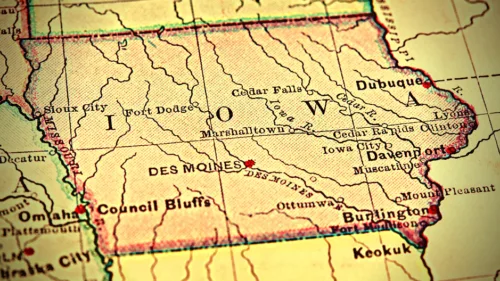 Map of the State of Iowa