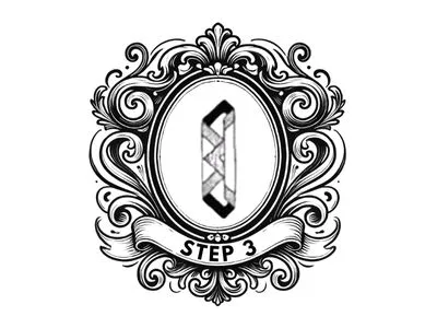 Illustration of the third step in how to fold a bandana.
