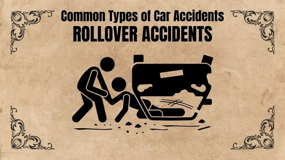 Image illustrating Rollover Car Accidents for an article explaining common accident types and related injuries