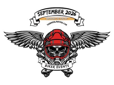 Event Banner for biker events in Iowa in September 2026, presented by The Biker Lawyers, PC