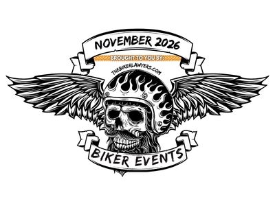 Graphic to promote Motorcycle Events in Iowa in November 2026